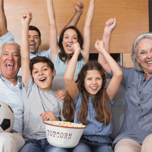 Family Cheering for Team USA