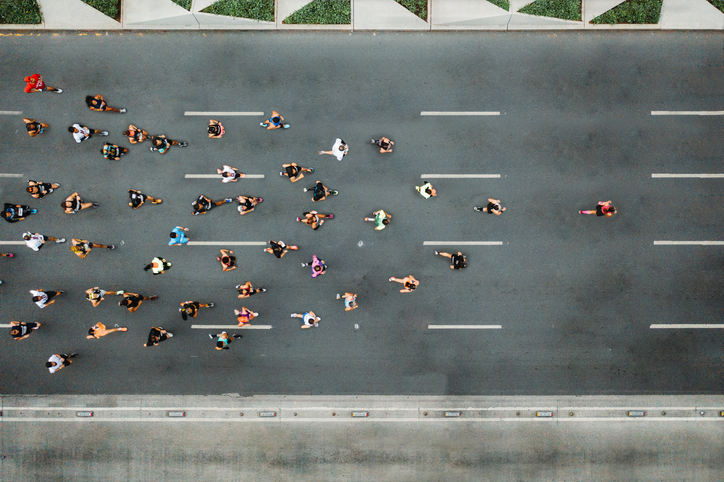 Road Race Aerial View